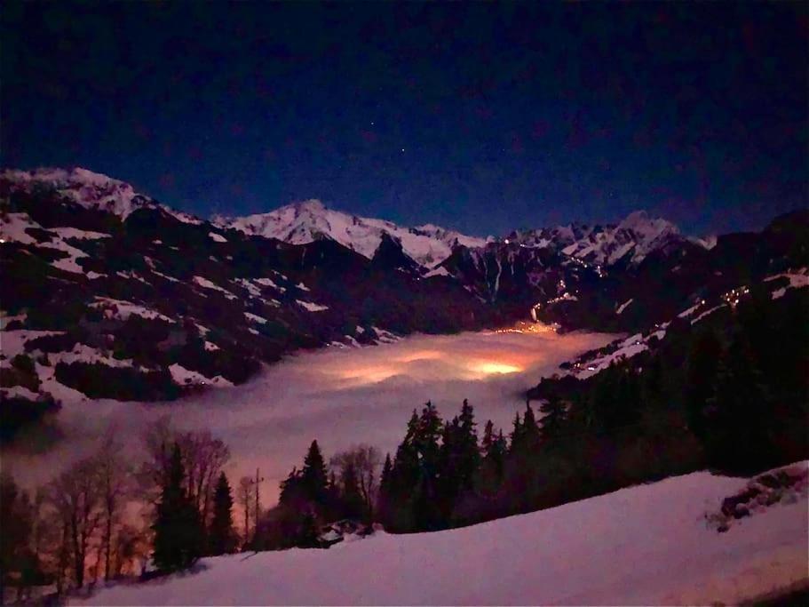 Ferienhaus Zillertal Panorama Blick Balkon Sauna Цельберг Экстерьер фото